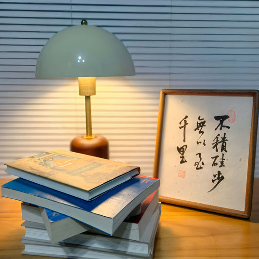 Handmade Chinese Calligraphy Art – Solid Wooden Frame, Wall or Table Display (“Great journeys start with small silicon steps.”)