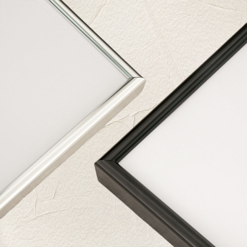 14"x14" Handmade Chinese Calligraphy – Two-Character Art, Slim Aluminum Frame, Wall or Table Display (“Supreme Good”)