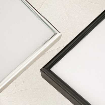 14"x14" Handmade Chinese Calligraphy – Two-Character Art, Slim Aluminum Frame, Wall or Table Display (“Supreme Good”)