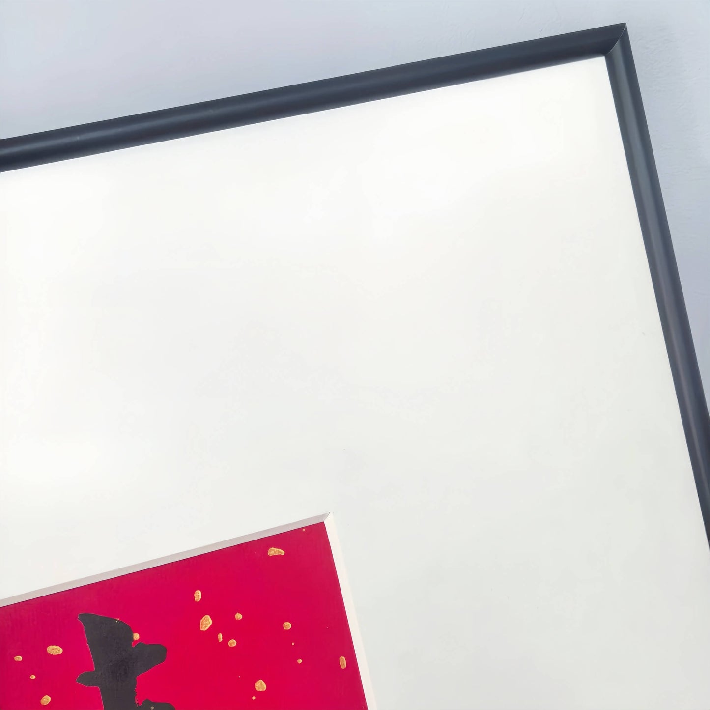 14"x14" Handmade Chinese Calligraphy – One-Character Art, Slim Aluminum Frame, Wall or Table Display (“Longevity”)